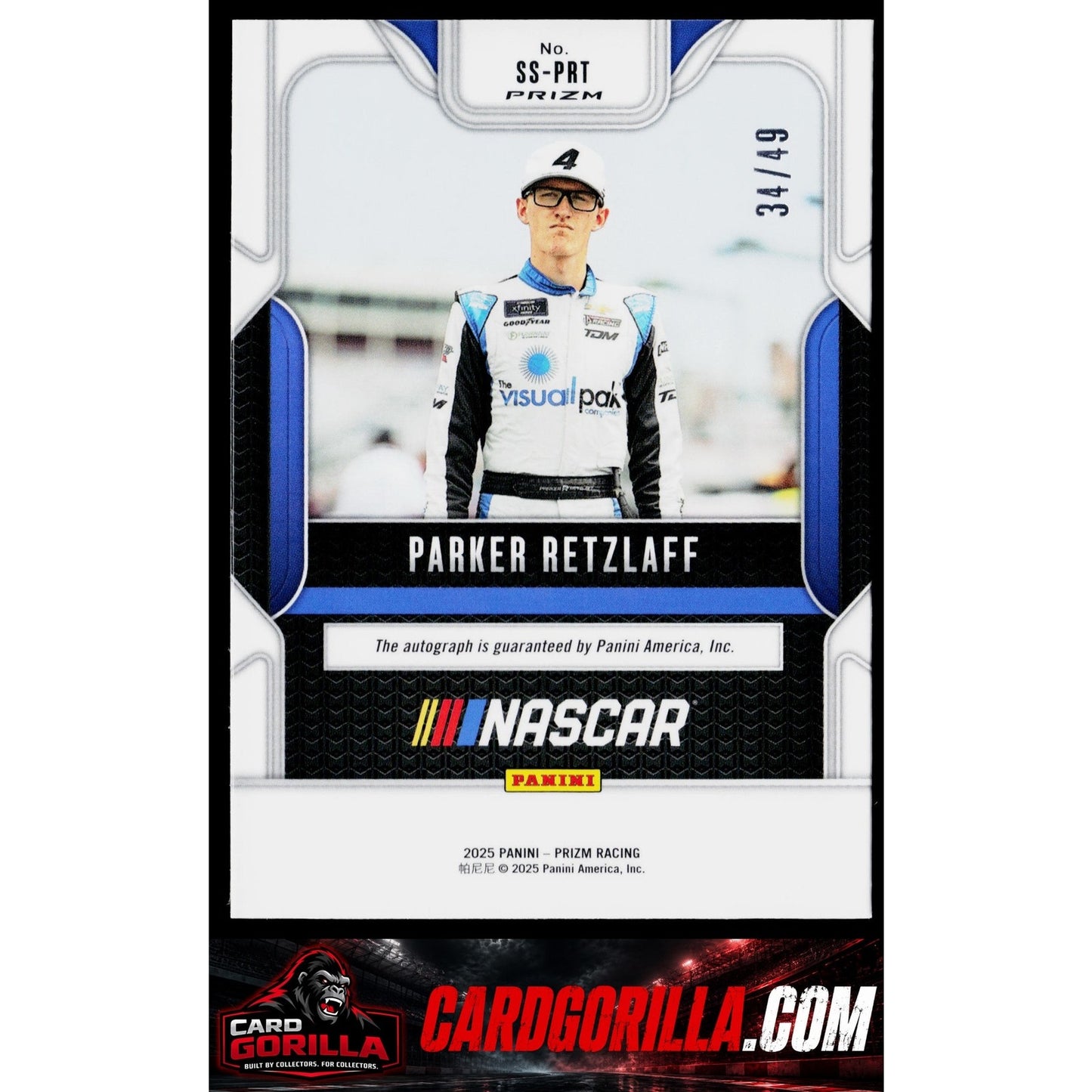 2025 Panini Prizm #SS-PRT Parker Retzlaff Sensational Signatures Blue #/49