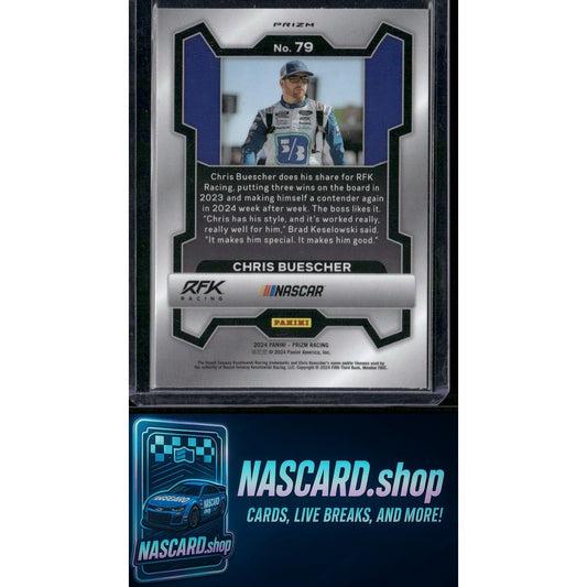2024 Panini Prizm #79 Chris Buescher White Sparkle