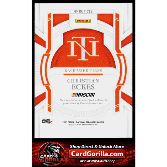 2025 Panini National Treasures #RUT-CES Christian Eckes Race Used Tires #/99