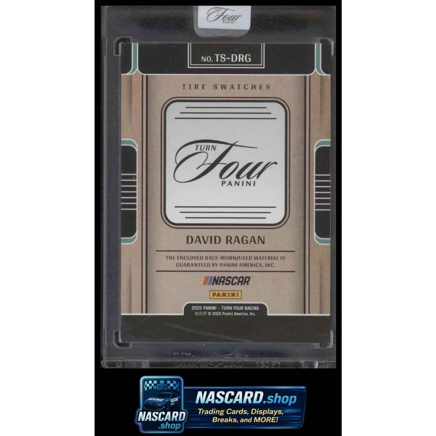 2025 Panini Turn Four #TS-DRG David Ragan Tire Swatches #/99