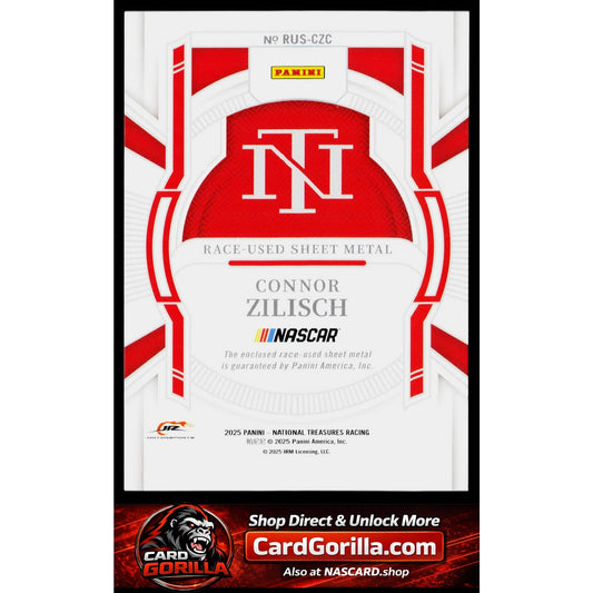 2025 Panini National Treasures Connor Zilisch Race Used Sheet Metal Blue #/75