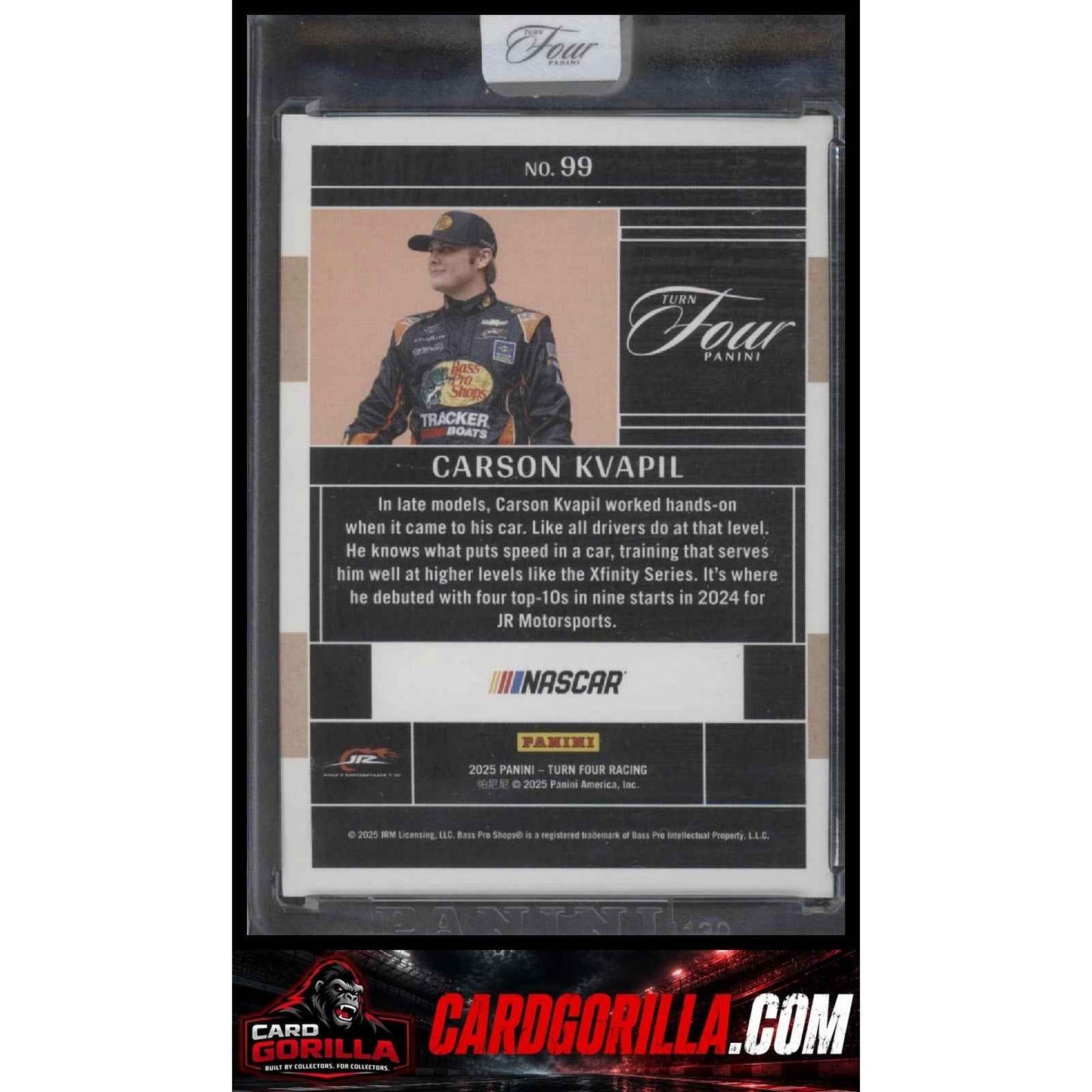 2025 Panini Turn Four #99 Carson Kvapil #/75