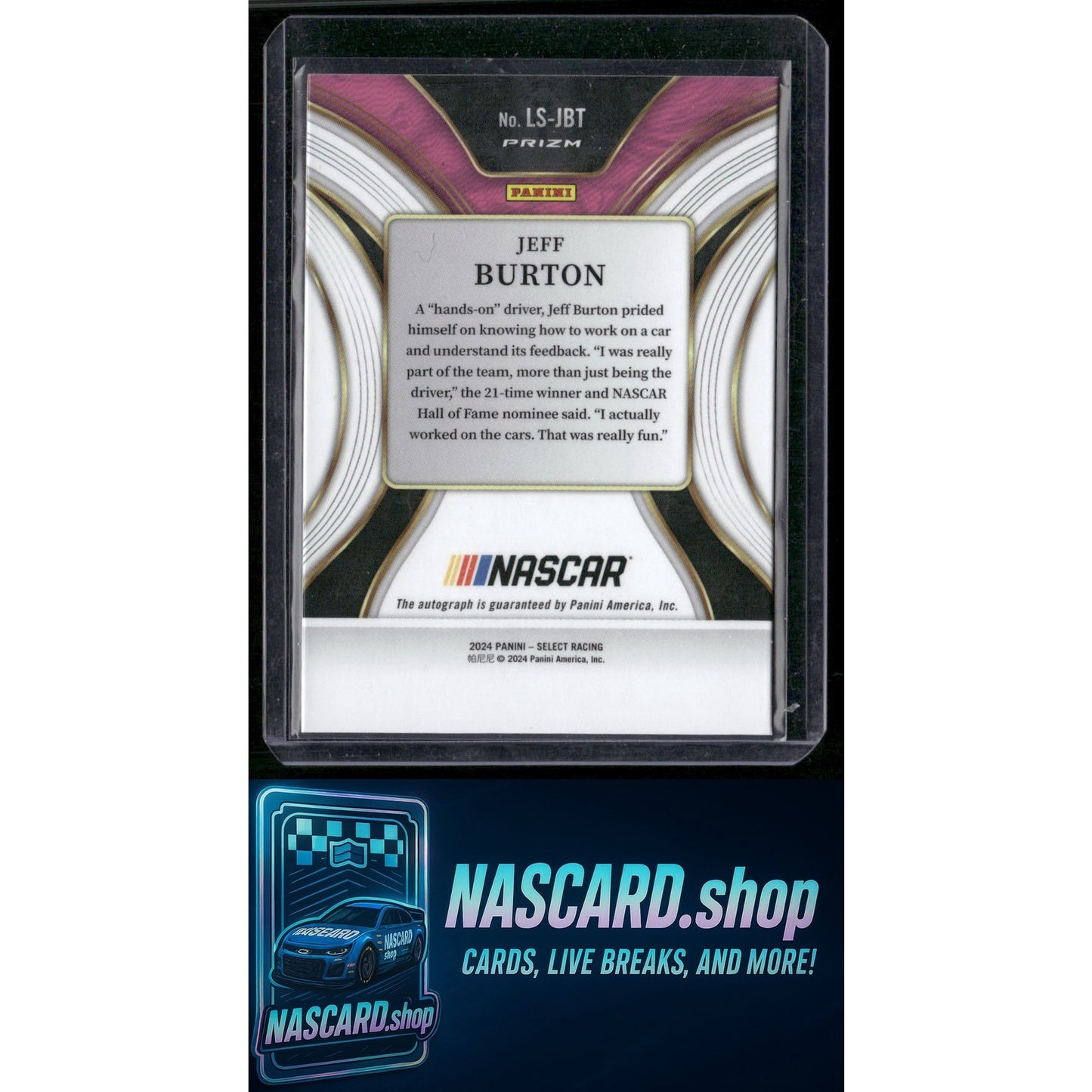 2024 Panini Select #LS-JBT Jeff Burton Legendary Signatures - NASCARD.shop