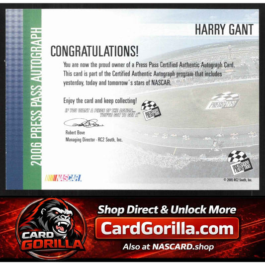 2006 Press Pass #NNO Harry Gant Autographs