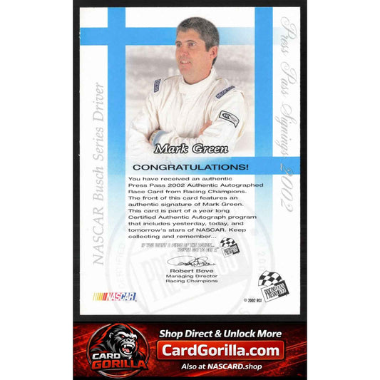 2002 Press Pass #NNO Mark Green Signings