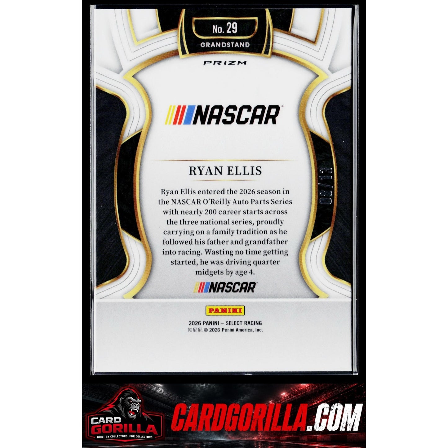 2026 Panini Select #29 Ryan Ellis Gold Power Plaid #/13