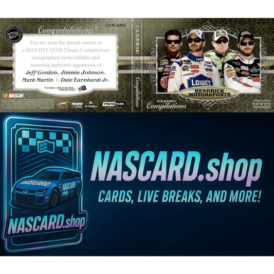 2010 Press Pass 5 Star Quad Auto Patch Gordon Johnson Martin Earnhardt Jr - NASCARD.shop