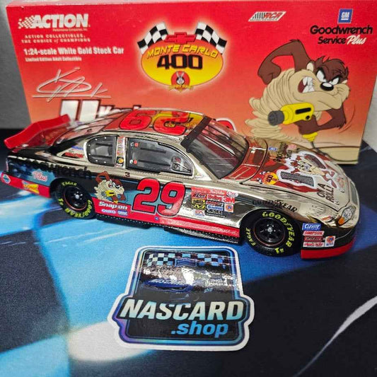 Kevin Harvick 1:24 Diecast White Gold 2001 #29 Looney Tunes GM Dealers 1 of 5000
