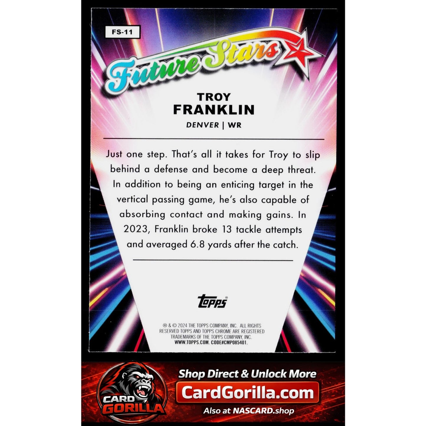2024 Topps Chrome #FS-11 Troy Franklin Future Stars