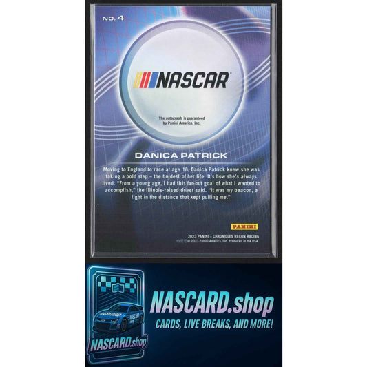 2023 Panini Chronicles #4 Danica Patrick Recon Autographs