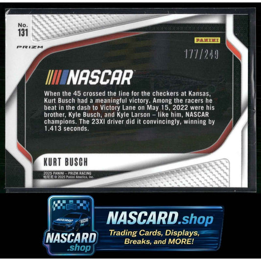 2025 Panini Prizm #131 Kurt Busch Red #/249
