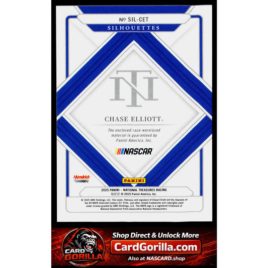 2025 Panini National Treasures #SIL-CET Chase Elliott Silhouettes #/75