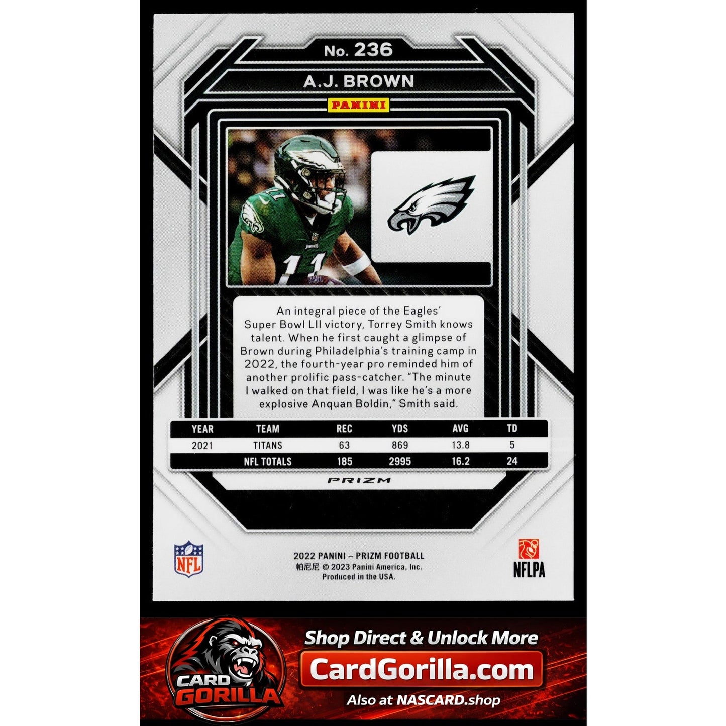 2022 Panini Prizm #236 A.J. Brown Green