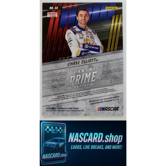 2023 Panini Chronicles #CE Chase Elliott Prime Jumbo Sponsor Patch #1/1 - NASCARD.shop
