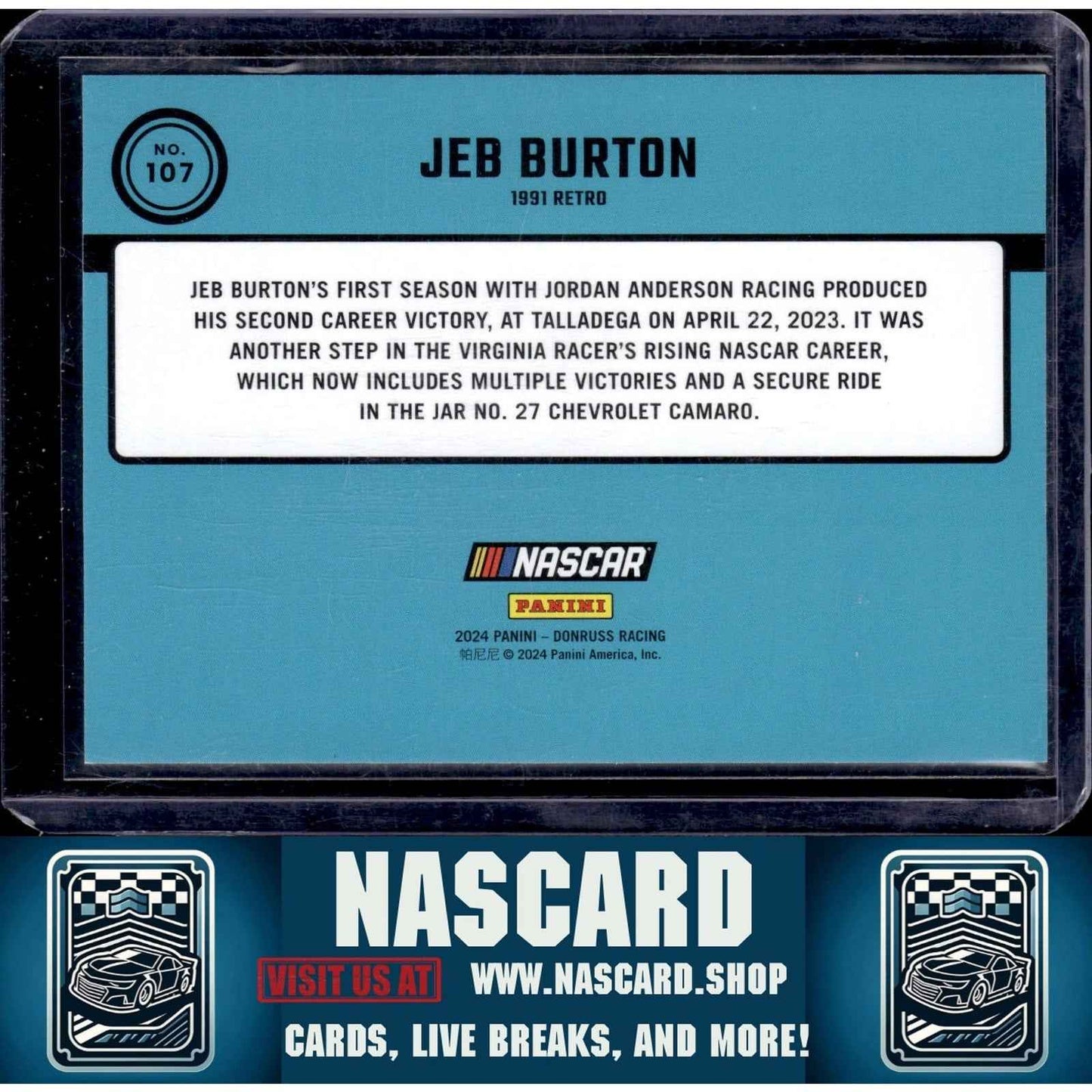2024 Donruss #107 Jeb Burton Purple #/99