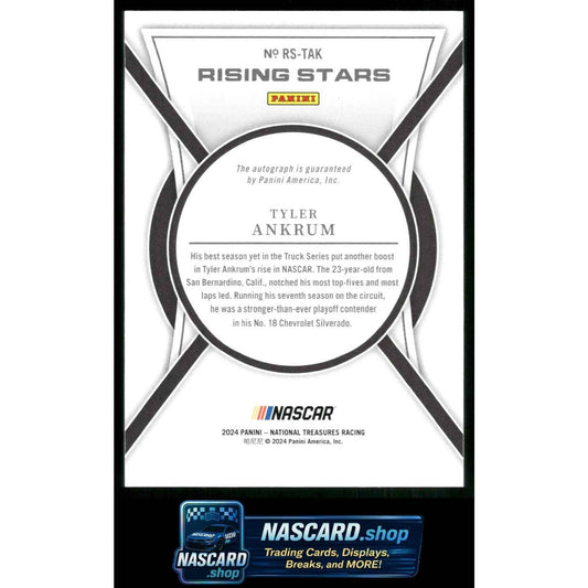 2024 Panini National Treasures #RS-TAK Tyler Ankrum Rising Stars #/99