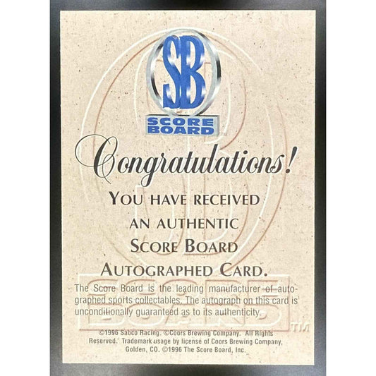 1997 Score Board Robby Gordon #NNO Auto 229/500