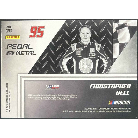 2020 Panini Chronicles Christopher Bell #36 Pedal to the Metal Auto 10/15