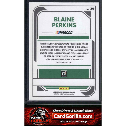2026 Donruss #39 Blaine Perkins Numbers #/31