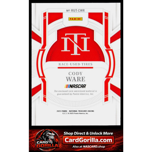 2025 Panini National Treasures #RUT-CWR Cody Ware Race Used Tires #/99