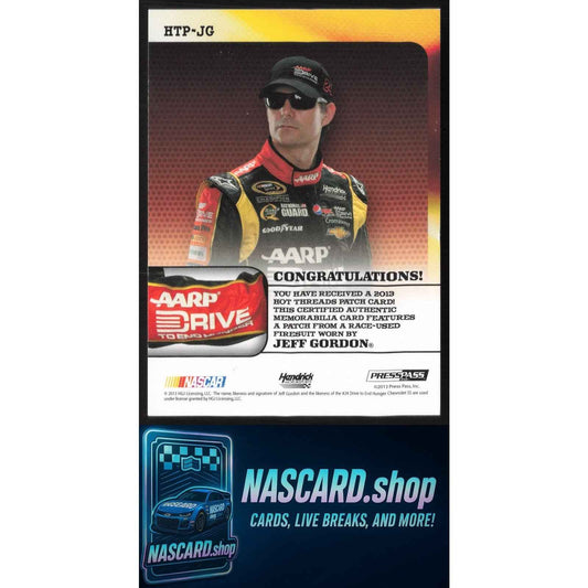 2013 Press Pass Ignite #HTP-JG Jeff Gordon Hot Threads Patch #/20
