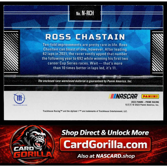 2023 Panini Prime #N-RCH Ross Chastain Names Firesuits #/99