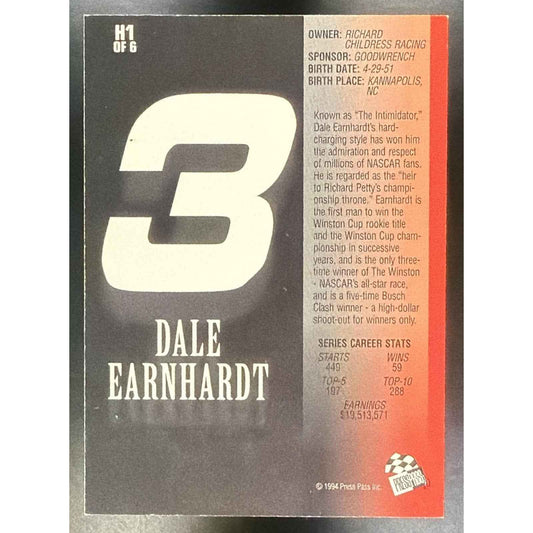 1994 Press Pass Dale Earnhardt #H1 Holofoils