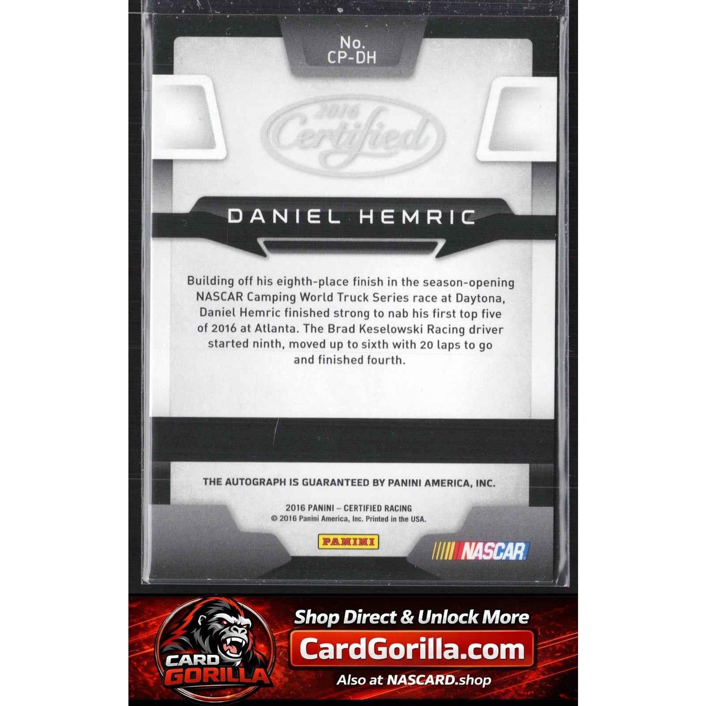 2016 Certified Daniel Hemric Certified Potential Signatures Mirror Red /75