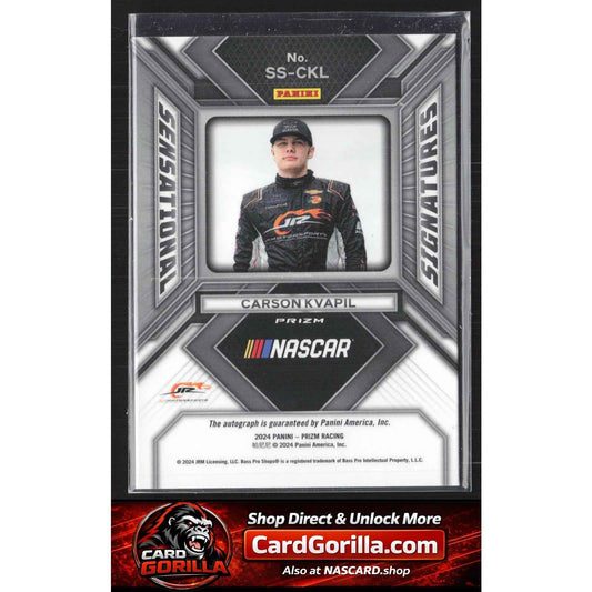 2024 Panini Prizm #SS-CKL Carson Kvapil Sensational Signatures RC