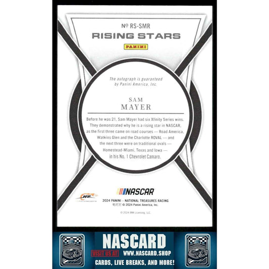 2024 Panini National Treasures #RS-SMR Sam Mayer Rising Stars Holo Silver
