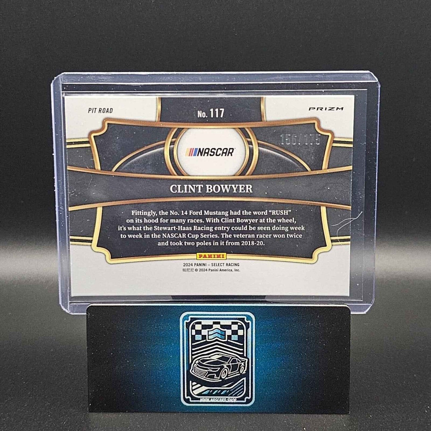 2024 Panini Select - Pit Road Blue Prizm #117 Clint Bowyer /175 - NASCARD.shop
