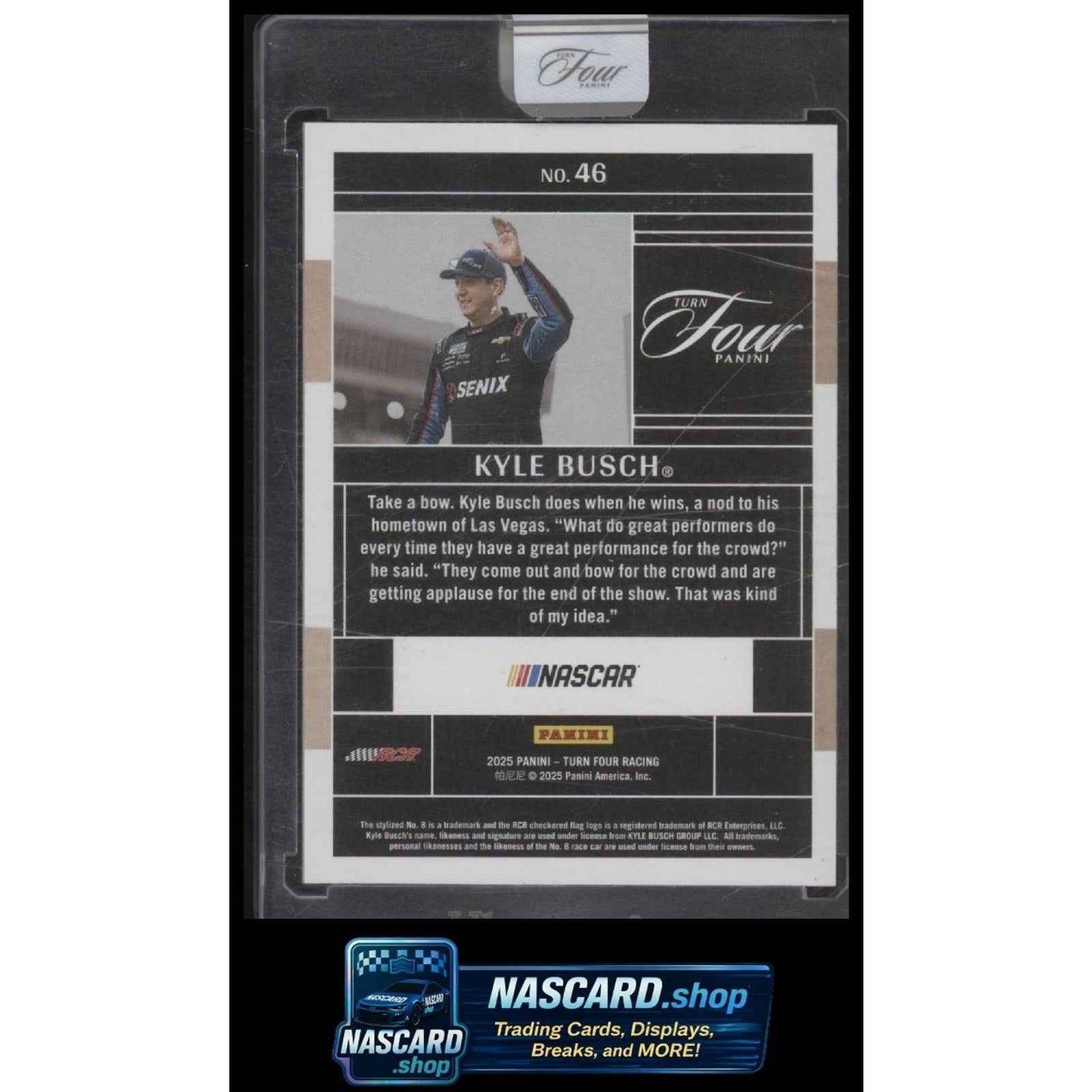 2025 Panini Turn Four #46 Kyle Busch Red #/25