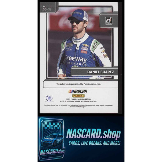 2023 Donruss #SS-DS Daniel Suarez Signature Series Holo Gold #/10