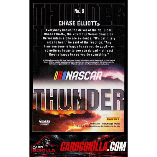 2023 Panini Chronicles #6 Chase Elliott Thunder Red #/99