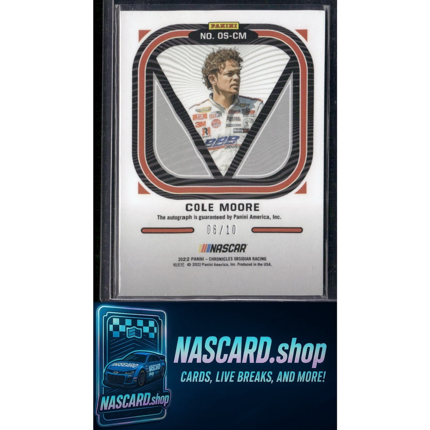 2022 Panini Chronicles #38 Cole Moore Obsidian Electric Etch Yellow #/10 - Card Gorilla