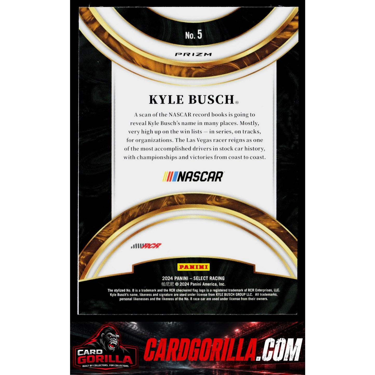 2024 Panini Select #5 Kyle Busch American Pride Flash Prizms