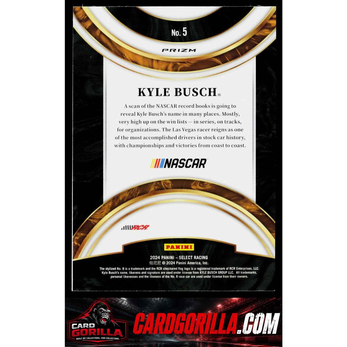 2024 Panini Select #5 Kyle Busch American Pride Flash Prizms