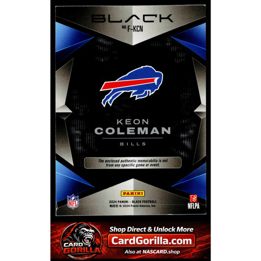 2024 Panini Black #F-KCN Keon Coleman Futuristic Citrine #/50