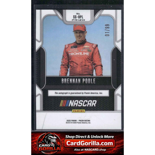 2025 Panini Prizm #SS-BPL Brennan Poole Sensational Signatures Red #/99