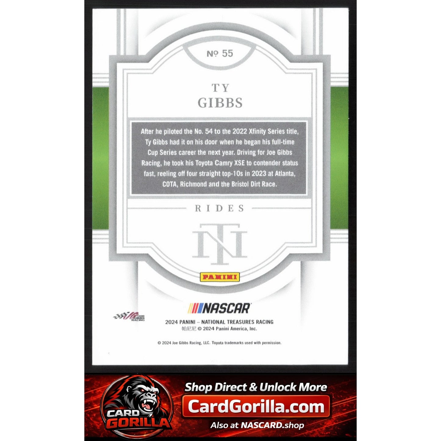 2024 Panini National Treasures #55 Ty Gibbs Holo Silver #/25