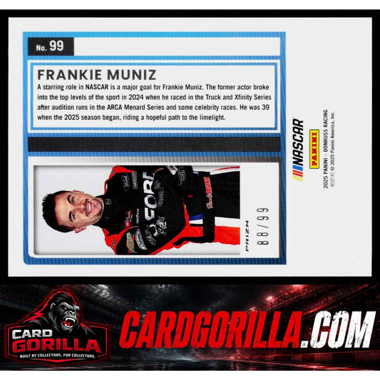 2025 Donruss #99 Frankie Muniz Rated Rookie Optic Green Velocity #/99