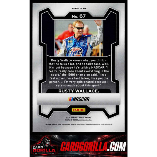2024 Panini Prizm #67 Rusty Wallace White Sparkle