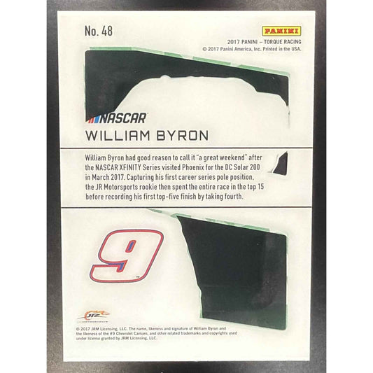2017 Panini Torque William Byron #48 Clear Vision Green /25 RC