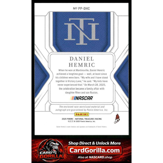2024 Panini National Treasures #PP-DHC Daniel Hemric Premium Patches Red #/11