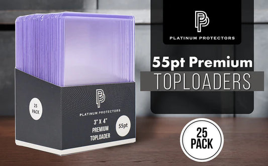 Platinum Protectors 55pt Top Loaders – 25 Count | Trading Card Toploaders
