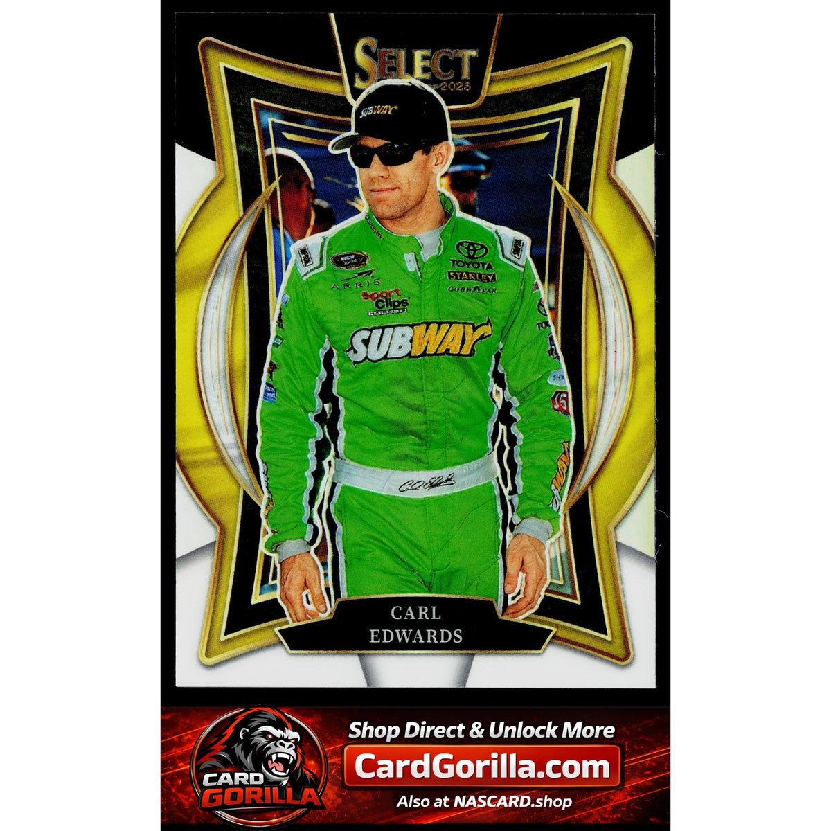2025 Panini Select #69 Carl Edwards Black and White Prizms #/149