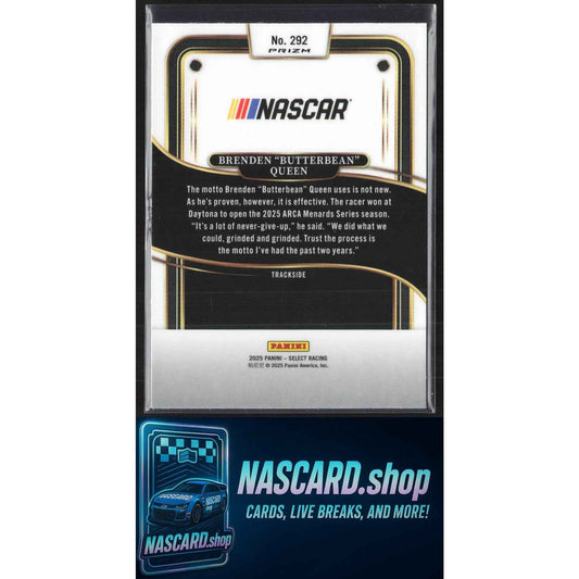 2025 Panini Select #292 Brenden "Butterbean" Queen Orange Ice Prizms RC