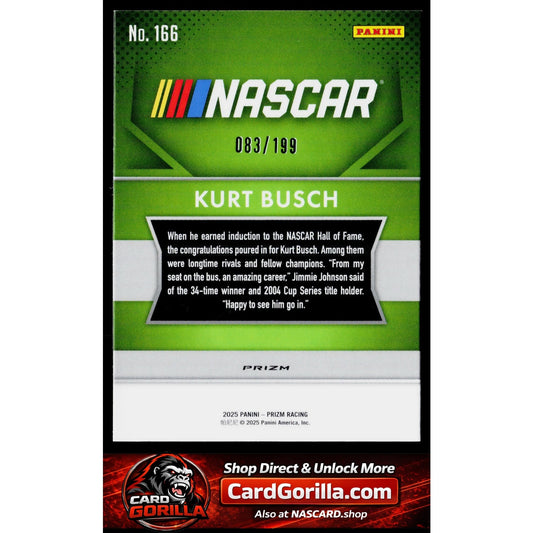 2025 Panini Prizm #3 Kurt Busch Red Pulsar #/199