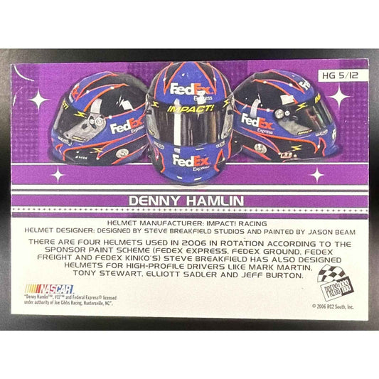 2006 Press Pass VIP Denny Hamlin #HG 5 Head Gear