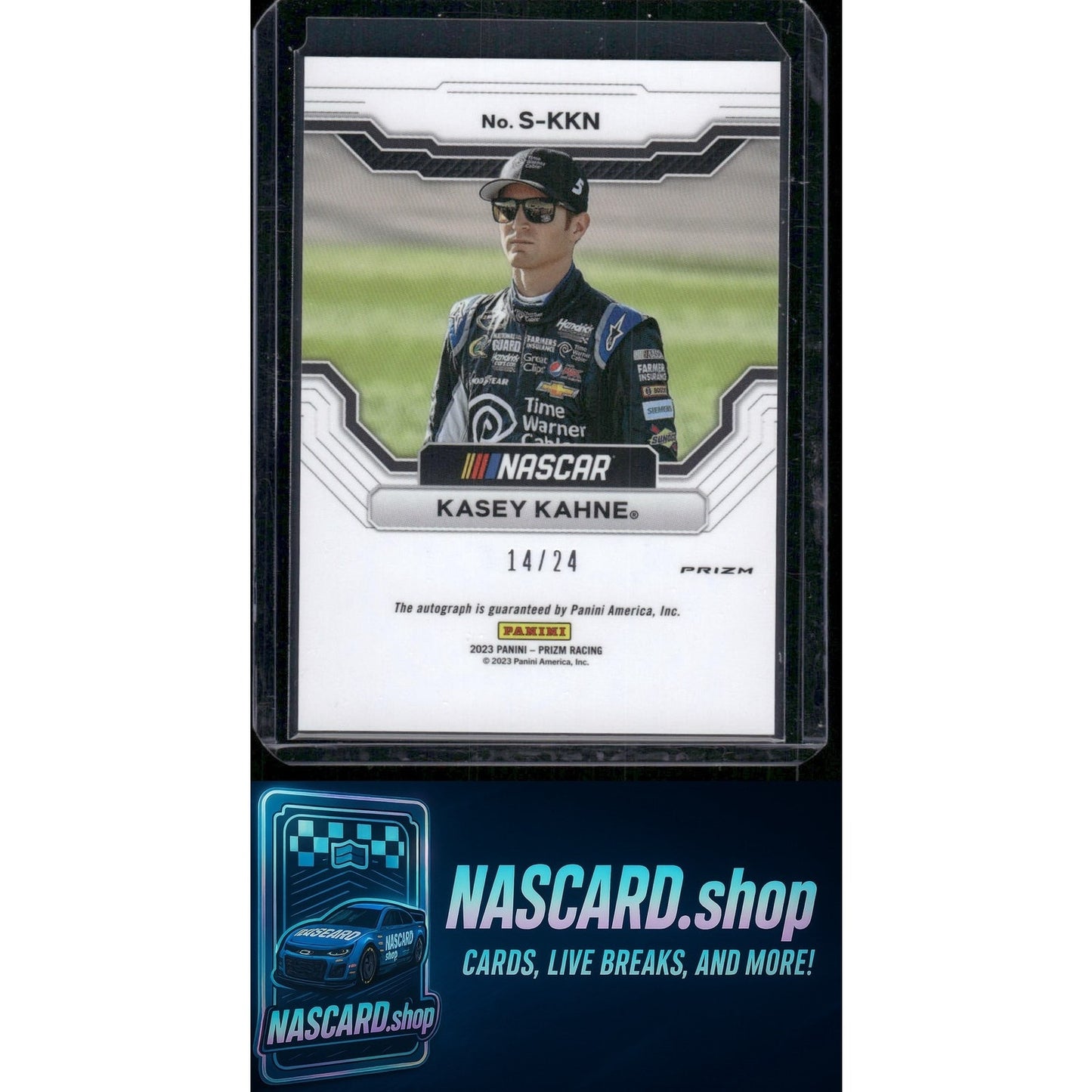 2023 Panini Prizm #S-KKN Kasey Kahne Scripts Rainbow Prizm #/24